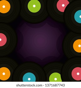 vinyl disc pattern background