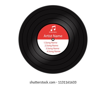 Vinyl Disc Retro Compact Disc Vector Icon