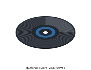 Vinyl disc. Simple flat illustration.