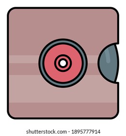 vinyl disc using soft color and filled line style