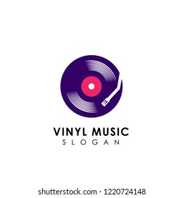 vinyl disc vector icon symbol design. vinyl music design template
