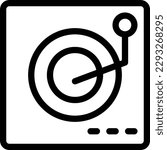 vinyl disc Vector illustration on a transparent background.Premium quality symbols.Thin line vector icon for concept and graphic design.