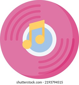 vinyl disc vector on white background. isolated Vector icon
