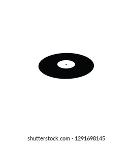Vinyl disc vector pictogram.
