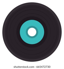 vinyl disk isolated icon