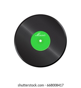 Vinyl disk. Music disk vector illustration. Sound record.