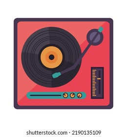 estilo retro del reproductor de disco de vinilo