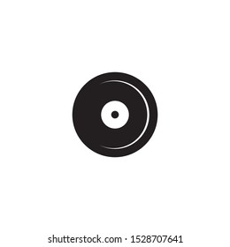 Vinyl disk record music logo vector icon illustration design 