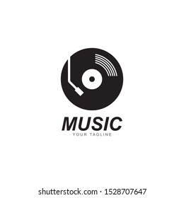 Vinyl Disk Record Music Logo Vector Stock Vector (Royalty Free ...