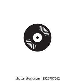 Vinyl Disk Record Music Logo Vector Icon Illustration Design 