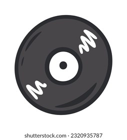 Vinyl Disk Street Art Vector Illustration