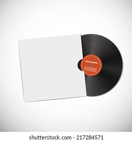 Vinyl disk with white box