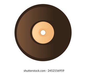 Vinyl disk without label vector illustration isolated on white background