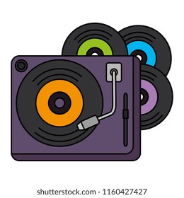 vinyl disks with turntable