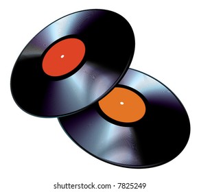 Vinyl disks. Vector