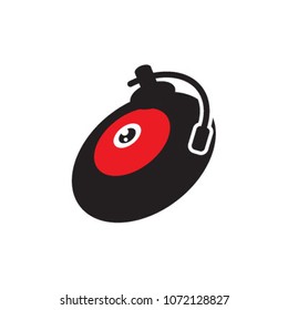 Vinyl DJ Turn Table Party Logo Icon Vector