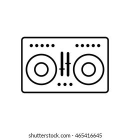 vinyl equalizer music melody sound icon. Isolated and flat illustration. Vector graphic