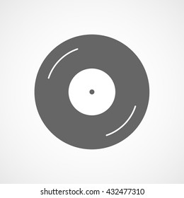 Vinyl Flat Icon On White Background