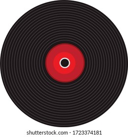 Vinyl in flat style. Vector Illustration