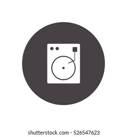 vinyl gramophone icon illustraion vector, can be used for web and mobile design