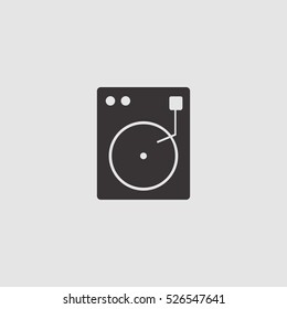vinyl gramophone icon illustraion vector, can be used for web and mobile design