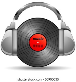 vinyl  headphones