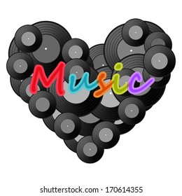 vinyl heart