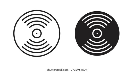 Ilustração vetorial do conceito do ícone do vinil. logotype icon designs