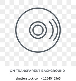 Vinyl icon. Vinyl design concept from  collection. Simple element vector illustration on transparent background.