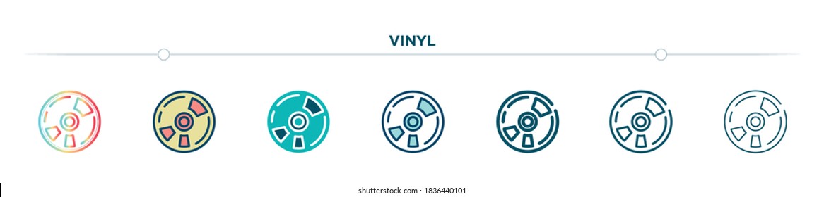 vinyl icon designed in gradient, filled, two color, thin line and outline style. vector illustration of vinyl vector icons. can be used for mobile, ui, web
