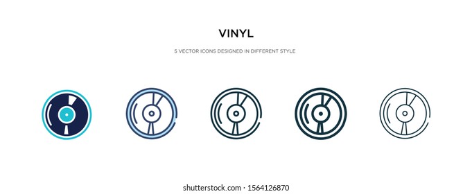vinyl icon in different style vector illustration. two colored and black vinyl vector icons designed in filled, outline, line and stroke style can be used for web, mobile, ui