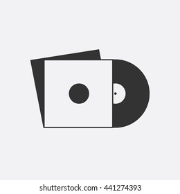 Vinyl Icon Envelope Black Icon