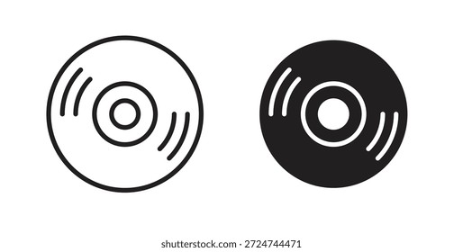 Icono del vinilo. cartel plano lleno para el concepto móvil y el Diseño web