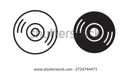 Vinyl icon. filled flat sign for mobile concept and web design