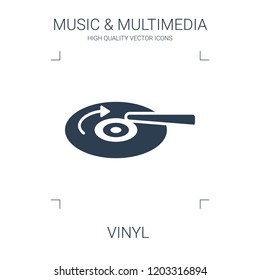 vinyl icon. high quality filled vinyl icon on white background. from music multimedia collection flat trendy vector vinyl symbol. use for web and mobile
