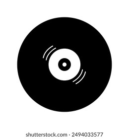 Vinyl icon illustrated on background
