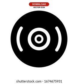 vinyl icon or logo isolated sign symbol vector illustration - high quality black style vector icons
