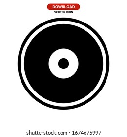 vinyl icon or logo isolated sign symbol vector illustration - high quality black style vector icons
