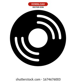vinyl icon or logo isolated sign symbol vector illustration - high quality black style vector icons
