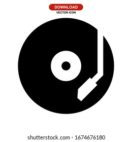 vinyl icon or logo isolated sign symbol vector illustration - high quality black style vector icons
