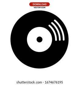 vinyl icon or logo isolated sign symbol vector illustration - high quality black style vector icons
