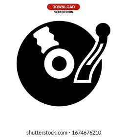 vinyl icon or logo isolated sign symbol vector illustration - high quality black style vector icons
