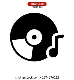 vinyl icon or logo isolated sign symbol vector illustration - high quality black style vector icons
