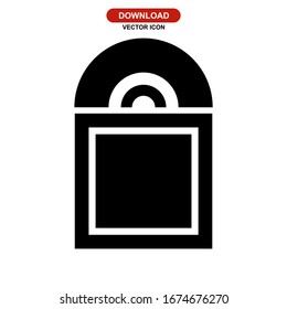 vinyl icon or logo isolated sign symbol vector illustration - high quality black style vector icons
