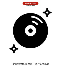 vinyl icon or logo isolated sign symbol vector illustration - high quality black style vector icons
