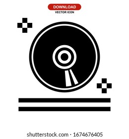 vinyl icon or logo isolated sign symbol vector illustration - high quality black style vector icons

