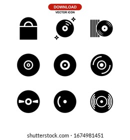 vinyl icon or logo isolated sign symbol vector illustration - Collection of high quality black style vector icons
