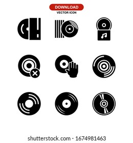 vinyl icon or logo isolated sign symbol vector illustration - Collection of high quality black style vector icons
