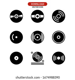 vinyl icon or logo isolated sign symbol vector illustration - Collection of high quality black style vector icons

