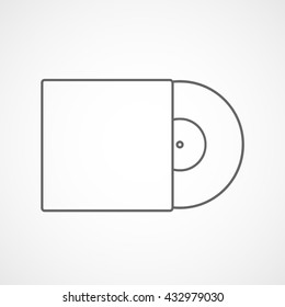 Vinyl Icon On White Background